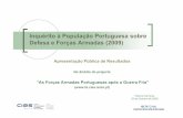 Inquérito à População Portuguesa sobre Defesa e Forças ...aofa.pt/artigos/ISCTE_Inquerito_Sobre_FAs.pdf · A. Defesa de Portugal e da União Europeia Percepção de ameaças