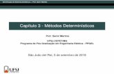 Capítulo 3 - Métodos Determinísticos fileIdentiﬁcação de Sistemas Dinâmicos — Prof. Samir Martins Introdução I Métodos determinísticos !não dão tratamento especial