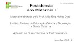 Prof. MSc Eng Halley Dias Resistência · (Hibbeler, 2005) Y Z X ... G = 66,73.10-12 m3.kg-1.s-2 m1 e m2: ... Com exceção da unidade básica quilograma, evite, em geral, o uso de
