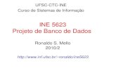 INE 5623 Projeto de Banco de Dados - inf.ufsc.brronaldo/ine5623/1-Introducao.pdf · Projeto de Banco de Dados • Parte integrante do desenvolvimento de um sistema de informação