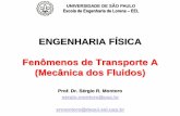 ENGENHARIA FÍSICA Fenômenos de Transporte A (Mecânica …sistemas.eel.usp.br/docentes/arquivos/5022779/LOM3212/AULA 1 - FT... · escoamento de fluidos em canais e condutos, a lubrificação,