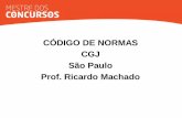 CÓDIGO DE NORMAS CGJ São Paulo Prof. Ricardo Machado · 9.1 Este livro, cumprindo os requisitos dos demais livros obrigatórios, deverá ser organizado em folhas soltas em número