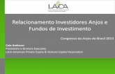 Relacionamento Investidores Anjos e Fundos de Investimento · Relacionamento Investidores Anjos e Fundos de Investimento Congresso da Anjos do Brasil 2013 Cate Ambrose Presidente