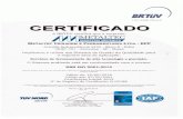 Certificado de Qualidade - ISO 9001-2015 USINAGEM · TÜv NORD GROUP CERTIFICADO A BRTÜV certifica que a empresa: METALTEC INDÚSTRIA MECÂNICA METALTEC USINAGEM E FERRAMENTARIA