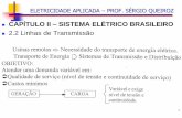 CAPÍTULO II SISTEMA ELÉTRICO BRASILEIRO · 2.2 Linhas de Transmissão . 2 ELETRICIDADE APLICADA – PROF. SÉRGIO QUEIROZ ... Compensação de linhas ... compensação, tais como