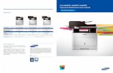 Impressora Multifuncional a Laser Colorida · A Samsung Electronics produz ... 16 W (Em espera) / 1 W (Hibernação) 450 W (Imprimindo) / 18 W (Em espera) / 2,4 W ... um painel de