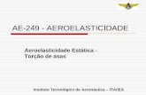 AE-249 - AEROELASTICIDADE - aer.ita.brgil/disciplinas/ae-249/ae-249-4.pdf · Determinar como a flexão, não somente a orçào como se viu antes, muda o carregamento em asas enflechadas;