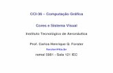 CCI-36 – Computação Gráfica Cores e Sistema Visualforster/CCI-36-2018/01-Cores.pdf · CCI-36 – Computação Gráfica – ITA – IEC Cores-3/36 Fisiologia do olho humano Canal