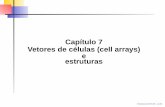 Capítulo 7 Vetores de células (cell arrays) e estruturasrdahab/cursos/matlab/Welcome_files/... · Estruturas É um tipo de dado que permite o armazenamento de elementos de tipos