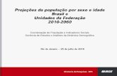 Projeções da população por sexo e idade Brasil e …£o 2018: Censo Demográfico 2000 e Registros de nascimentos • Mudança nos parâmetros e nas hipóteses futuras 4) Migração