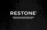 RESTONE User Manual 2016 - Restone – Bases …restone.pt/wp-content/uploads/2016/04/RESTONE-Manual-do...Deve certiﬁcar-se que não existem fugas de água, ou seja, que o escoamento