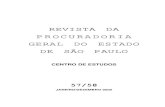REVISTA DA PROCURADORIA GERAL DO ESTADO DE SÃO … PGE 57-58.pdf · R. Proc. Geral do Est. São Paulo São Paulo n. 57/58 p. 1 ... Martha Coelho Messeder, Miriam Kiyoko ... Daí