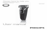 User manual - download.p4c.philips.com · Dica: Para obter um acabamento perfeito, use o microbarbeador para tornar o contorno e as linhas da barba ainda mais perfeitos. PORTUGUÊS