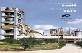 CENTRO DE PRODUÇÃO DE Centro de Produção Loulé 2012 · x) 9.1.3. Dióxido de Enxofre (SO 2) ... t/ano em 39 fábricas ... A Empresa produz cimentos normalizados dos tipos CEM