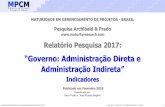 Pesquisa de Maturidade Brasil - Relatório 2006 · Para esta pesquisa produzimos treze (13) relatórios. ... sendo 30 da administração direta e 35 da ... continuar investindo em