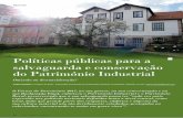Políticas públicas para a salvaguarda e conservação do ... · O Fórum do Património 2017, na sua génese, na sua concretização e na ... planos para a sua salvaguarda e valorização