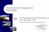 Técnicas de Inspeção e Patologia©cnicas_de_Inspeção... · Identificação dos minerais formadores de rochas (transparentes); • Identificação de minerais deletérios;