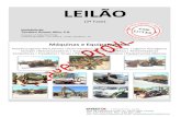 LEILÃO · Inscrição obrigatória para participação no Leilão, com entrega de cheque caução no valor de 5.000,00€ ... quadros eléctricos; cabos eléctricos; ...