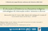 Educação à Distância na Amazônia indígena: estratégias de ...sabertecnologias.com.br/2mostra_unasus/ppts/Apresentacao_UNIFESP.pdf · Foi aplicado um questionÃ¡rio inicial
