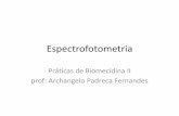 Práticas de Biomecidina II prof: Archangelo Padreca Fernandes · O que é? •É um método analítico que baseia-se na interação da matéria com a radiação eletromagnética