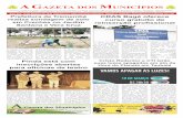 A GAzetA dos Magazetadosmunicipios.com/PDF/2016/18-03-2016.pdf · bé iniciou os serviços de sondagem de solo para finalização do projeto de construção das creches do Jardim