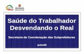 Saúde do Trabalhador Desvendando o Real - Prefeitura · INTRODUÇÃO TRABALHADOR “Na concepção do Ministério da Saúde do Brasil trabalhadores são todos os homens e mulheres