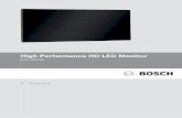 High Performance HD LED Monitorresource.boschsecurity.com/documents/User_Manual_Operation_Manual... · solucionar problemas de interferência de rádio/TV"). Este folheto está disponível