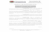 Secretaria de Administração - Prefeitura de Catanduva · processos de constituição, alterações, registros mercantis, licenciamento de empresas/ micro empreendedores individuais