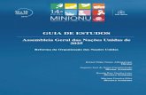GUIA DE ESTUDOS - 14minionuagnu2025.files.wordpress.com · Relações Internacionais e na ... respeito às obrigações decorrentes de tratados e outras ... para a ONU superar sua