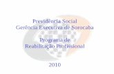 Previdência Social de Programa de Profissional · um novo modelo de Reabilitação Profissional; ... 6.2-Médico Perito – Avalia o segurado, de acordo com seu ... certificado só
