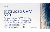 Instrução CVM 579 - advocaciaparagestores.com.br · Não há necessidade de consolidação das DFs, mesmo para fundos não entidade de ... Para os fundos qualificados como entidade