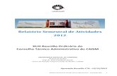 Relatório Semestral de Atividades 2012³rio Semestral do Conselho Técnico Administrativo ... Sistema de Internação/Núcleo de Estatística e Informações Hospitalares.4 ESPECIALIDADES