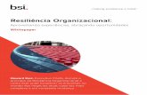Resiliência Organizacional - bsigroup.comªncia... · Organizacional vai além da gestão de riscos, no sentido de uma visão mais holística da saúde e sucesso do negócio. A organização