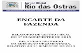 ENCARTE DA FAZENDA - riodasostras.rj.gov.br · 1 Rio das Ostras - Encarte da edição nº 741 de 29/05 a 04/06 de 2015 Órgão Oficial do Município de Rio das Ostras - Ano XII -