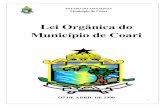 Lei Orgânica do Município de Coari - ALEAM - Assembleia ... · Município de Coari 1 Lei Orgânica do Município de Coari O5 DE ABRIL DE 1990 . ESTADO DO AMAZONAS ... Art. 7 No
