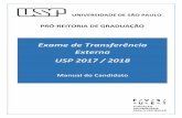 Exame de Transferência Externa USP 2017 2018 · USP oferece 748 vagas de graduação para a Transferência 2017 / 2018 pela FUVEST ... ‐ Escola de Comunicações e Artes – ECA