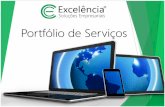 presentation subtitle Portfólio de Serviços · Treinamentos Oferecemos treinamentos de Microsoft Office Excel® nos quais são abordadas as melhores práticas e ferramentas para