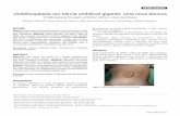 Umbilicoplastia em hérnia umbilical gigante: uma nova técnica · 1. marcação de quatro pontos (Figura 3): 5. isolamento e reparo da falha aponeurótica no sentido transversal.