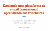 Escalando uma plataforma de e-mail transacional: SMTP ... · Escalando uma plataforma de ... - Atenção à versão do Redis, pode não ser a mesma da sua ... Aplicação Painel Painel