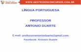 LÍNGUA PORTUGUESA PROFESSOR ANTONIO DUARTE · - Na formação de substantivos derivados de alguns verbos : a) Verbos com a terminação ND: ascender ...