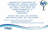 REDUÇÃO E CONTROLE DE PERDAS EM LINHAS TRONCO ... · redes distribuidora de água, objetivando o controle e a redução de perdas por meio da adequação das vazões de distribuição
