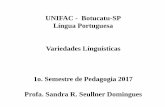 UNIFAC - Botucatu-SP Língua Portuguesa Variedades ... · Representação do pensamento por meio de sinais ... Comer o pão que o diabo amassou. c) ... no léxico de uma pessoa, comete-se