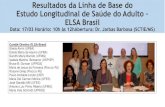 Resultados da Linha de Base do Estudo Longitudinal de ...portalarquivos.saude.gov.br/images/pdf/2015/marco/18/elsa-brasil... · Antonio Luiz Pinho Ribeiro (UFMG) Maria Inês Schmidt