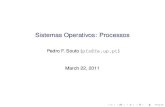 Sistemas Operativos: Processospfs/aulas/so1011/at/4proc.pdf · Comutação de Processos (1/3) I Acomutação entre processos (process switching), consiste em retirar o CPU a um processo