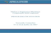 Defesa e Segurança Marítima: Cooperação Inter-regional ... · profissionalismo no sector de segurança de África através de programas que ... em matéria de defesa e segurança