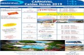 CARNAVAL 1+8 - brauna.com.br · roteiro carnaval caldas novas - 2019 roteiro detalhado caldas novas novo horÁrio da saÍda de belo horizonte: 23:00 hs 1º dia - belo horizonte/ caldas