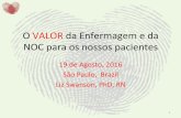 O VALOR da Enfermagem e da NOC para os nossos pacientes Brazil Swanson... · 2016-08-18 · A diferença entre o resultado da linha de base antes e depois da ... • Aprovação do
