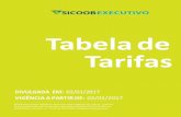 Tabela de Tarifas - Sicoob Executivo · Tabela de Tarifas P essoa ... Devolução de cheque sem provisão de fundos, motivo 12/13. 2.2.4 Cheque Devolvido - Outros Motivos - Tarifa