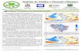 Padrões oceânicos e atmosféricos do último mês · A Alta da Bolívia segue seu ciclo sazonal nesse período, favorecendo e interagindo com os sistemas produtores de chuva, principalmente