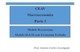 CEAV Macroeconomia Parte 3 - acjassumpcao77.webnode.com · 1 0,9 1 1 0,9 1 1 1 1 = − ⇒∆ = − ⇒ − Y c. O Multiplicador do Orçamento Equilibrado • Primeiramente, note
